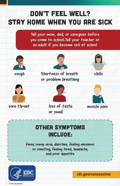 Image of poster to stay home if sick.
