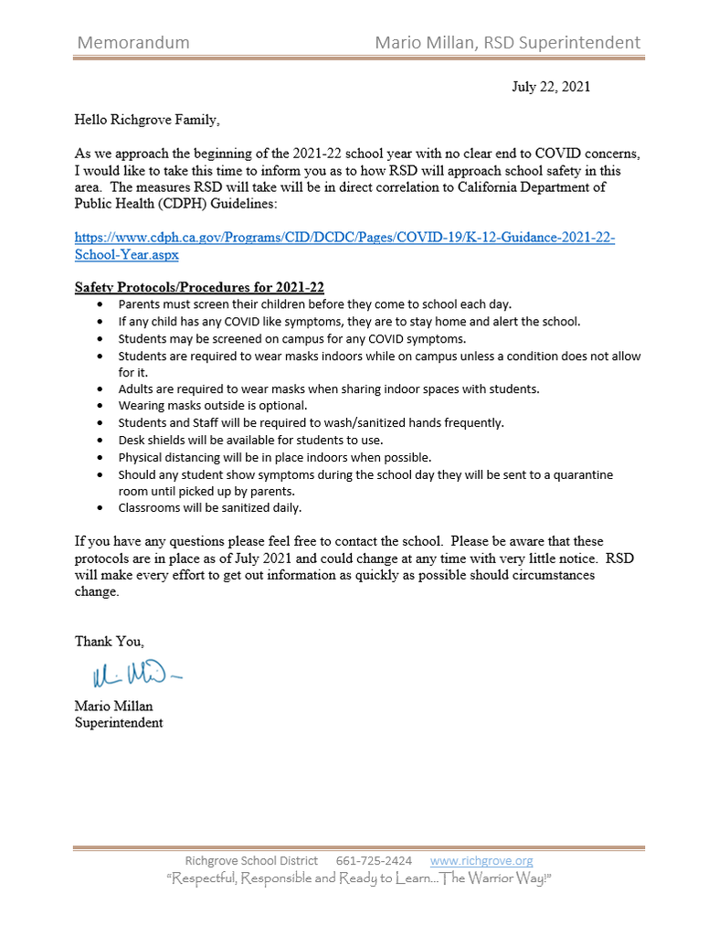 Student Return Guidelines-COVID